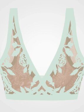 Sheer Flocked Bra: Madam Muse